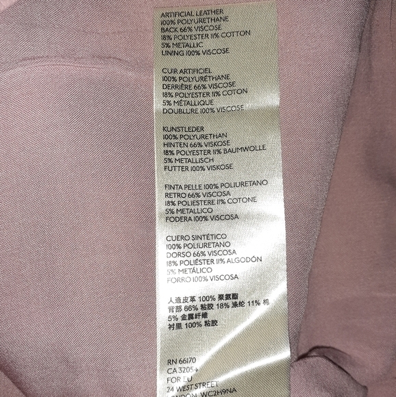 Free People Mauve Swoon Paperbag Faux Leather Skirt Size 12 - Picture 8 of 11